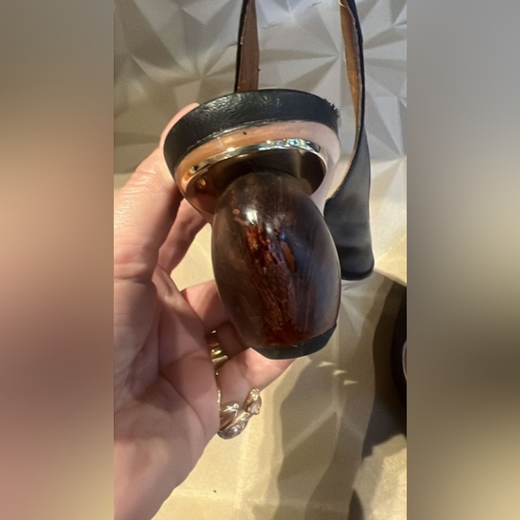 Rejina Pyo Black Slingback Heels size 37 - Picture 3 of 7